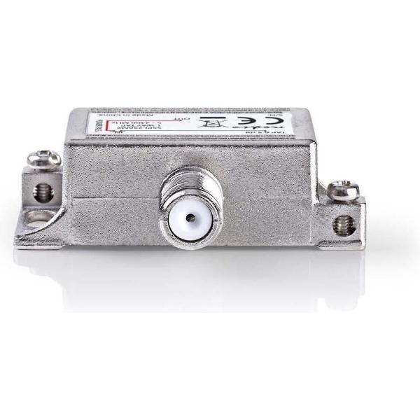 Nedis SSPL256ME Satelliet Tap F-splitter Max: 6 Db Versterking 5 - 2400 Mhz 1 Uitgang
