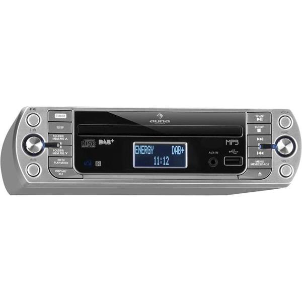 KR-400 CD keukenradio, DAB+/PLL FM, CD/MP3 player zilver
