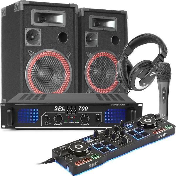 DJ set kinderen - Hercules DJControl Starlight DJ set 700 met DJ controller, speakers, versterker, koptelefoon en kabels