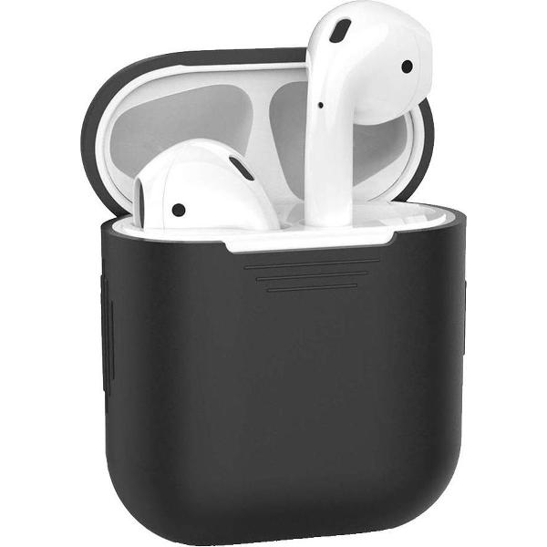 Siliconen Bescherm Hoesje Case Cover voor Apple AirPods 1 Hoes Zwart