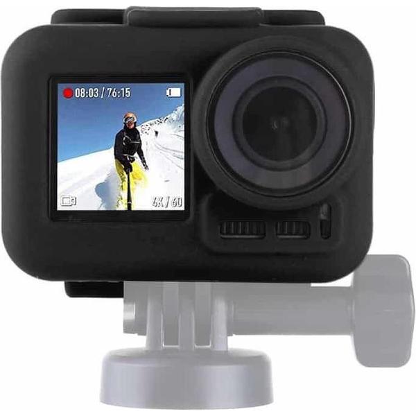 PULUZ siliconen beschermhoes voor DJI Osmo Action met frame (zwart)