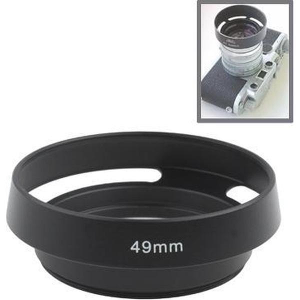 49 mm metalen geventileerde zonnekap voor Leica (zwart)