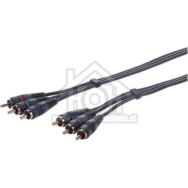 Tulp Kabel Component Kabel, 3x Tulp RCA Male - 3x Tulp RCA Male