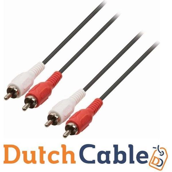 Dutch Cable digitale RCA audiokabel 2x RCA mannelijk - 2x RCA mannelijk 5 m zwart