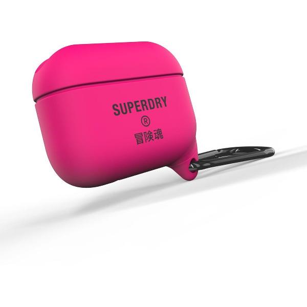 Superdry Airpod Cover Waterbestendige Siliconen hoes Airpods Pro - Roze