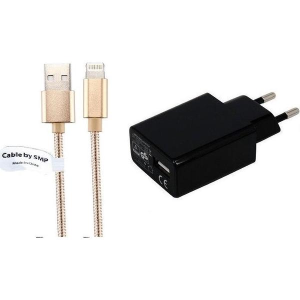 3A lader TUV gekeurd 1 m Oplaadkabel en oplader adapter met stekker. Past ook op Apple. iPhone , iPhone 5c, iPhone 5s, iPhone SE, iPhone 8, iPhone 8+ Plus, iPhone 11, iPhone 11 Pro