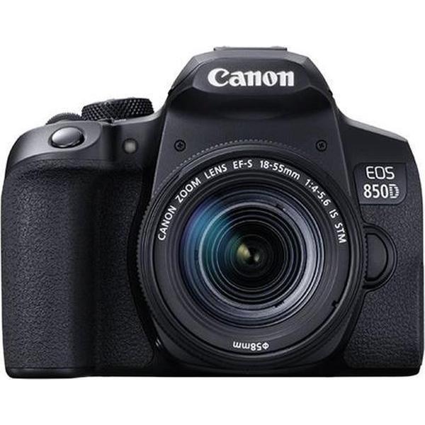 Canon EOS 850D + EF-S 18-55mm f/4-5.6 iS STM Zwart