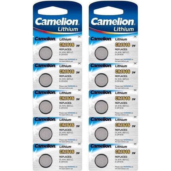 20x Lithium knoopcel batterijen CR1616 3V Camelion - Platte batterijen 20x stuks