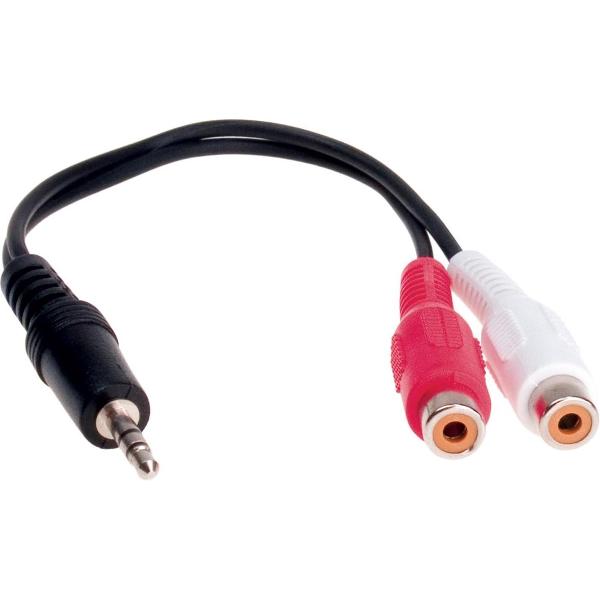 Stereo jack 3,5mm Stereo naar Cinch connector 0.2meter