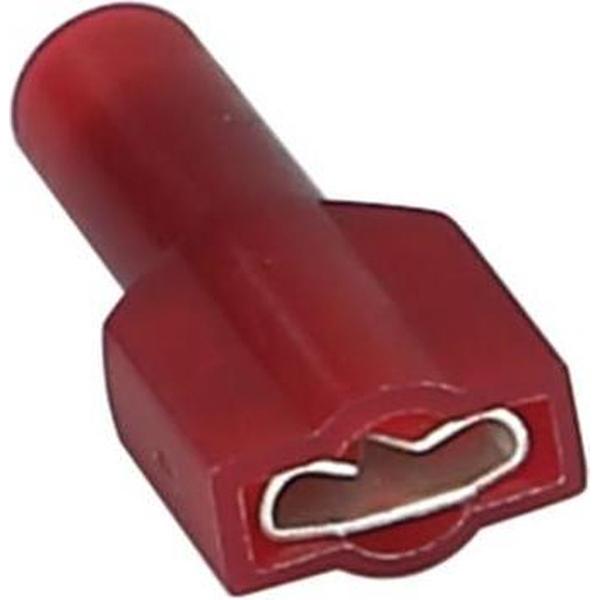 Vlakstekker volledig geisoleerd Rood 0.5 - 1.5 mm² (100 stuks)