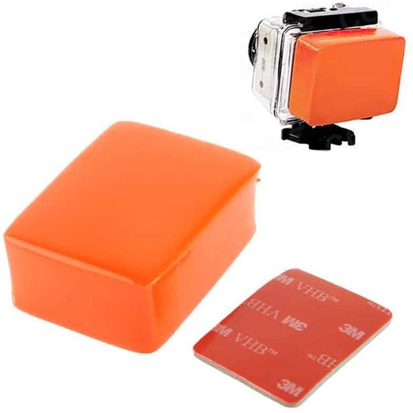 ST-46 Floaty achterdeur met 3M Sticker voor GoPro NIEUWE HERO / HERO6 / 5/5 sessie / 4 sessie / 4/3 + / 3/2/1, Xiaoyi en andere actiecamera's (oranje)