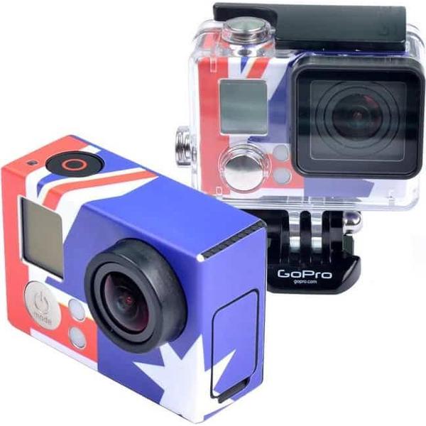 Retro AU vlag patroon zaak Sticker voor GoPro HERO3 + / 3