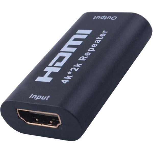 WiseGoods HDMI Repeater Extender - Video Signaal Versterker tot 40 Meter - 4K Full Ultra HD 1080P - HDMI Kabel - Zwart