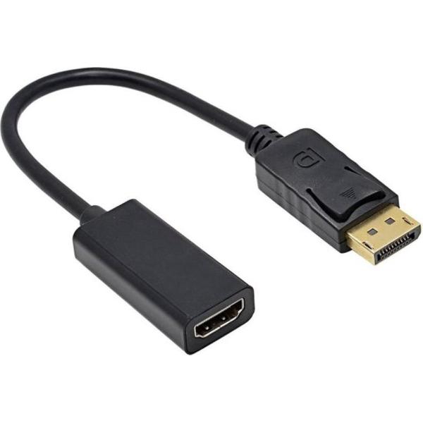 Jumalu Displayport naar HDMI kabel adapter - Converter - Displayport naar HDMI adapter - HDMI adapter cable DisplayPort male - Zwart