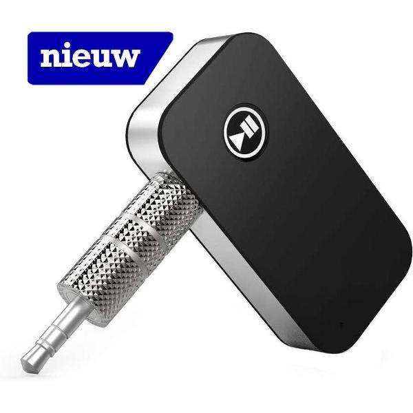 Easeware Bluetooth Receiver/Car Kit - Draagbaar en Draadloos - Audio AUX adapter 3.5mm - Stereo (naar Bluetooth 5.0, A2DP, Ingebouwde microfoon) geschikt voor Muziek Streamen, gebruik in auto's, bellen en geluidssystemen