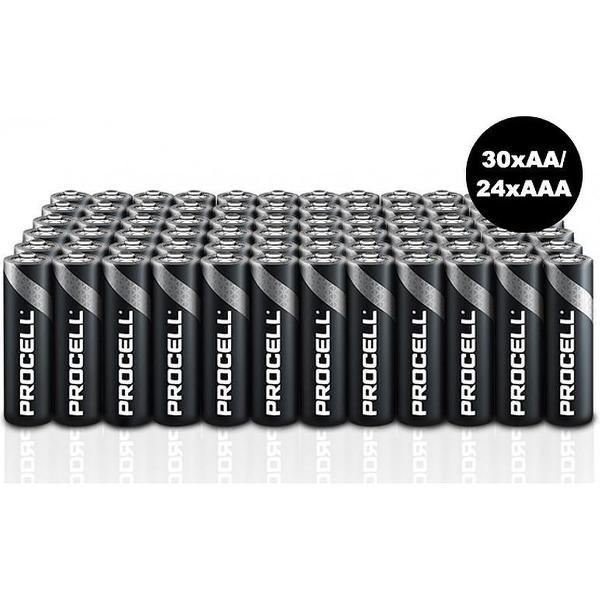 Procell 54-pack - 30x AA & 24x AAA - Batterijen - AA batterijen - AAA batterijen -