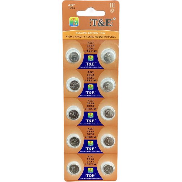 AG7 Alkaline Batterijen LR926/LR57 – Knoopcel - Hoge Capaciteit – 10 Stuks