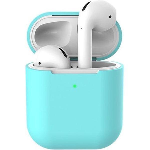 Siliconen bescherm hoesje voor Apple Earpods - Bescherming cover case voor Earpods - Lichtblauw -