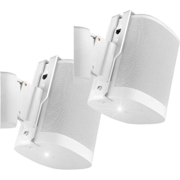 Cavus CMSOW 2x Muurbeugel geschikt voor Sonos One / One SL - Ophangbeugel draaibaar en kantelbaar - 2 stuks - Wit