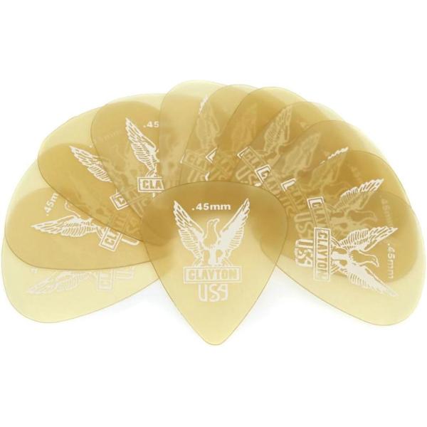 Clayton Ultem Gold standaard plectrum 0.45 mm 12 pack