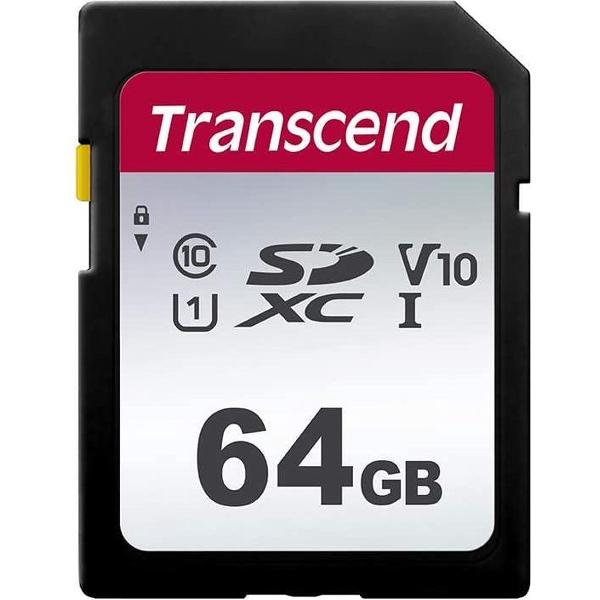 Transcend 300S - Flashgeheugenkaart - 64 GB - Video Class V30 / UHS-I U3 / Class10 - SDXC UHS-I