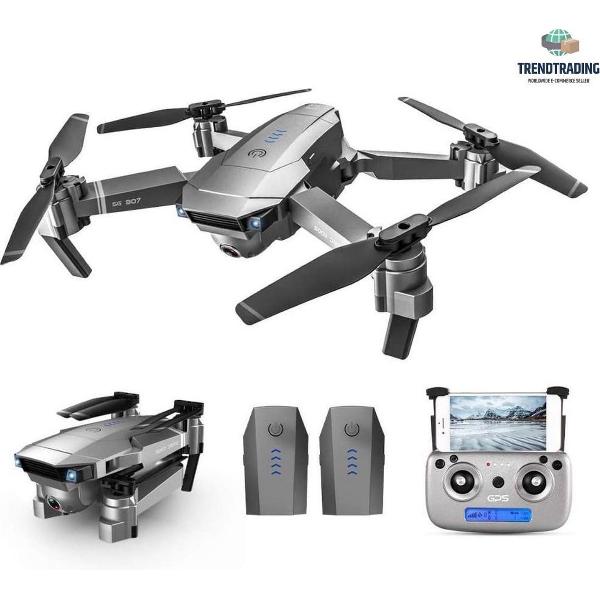 Drone met 4K HD camera – 50 minuten vliegtijd GPS 5G WIFI FPV - Fly more combo - Zilver