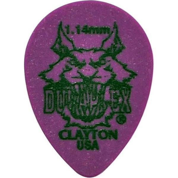 Clayton Duraplex small teardrop plectrums 1.14 mm 6-pack