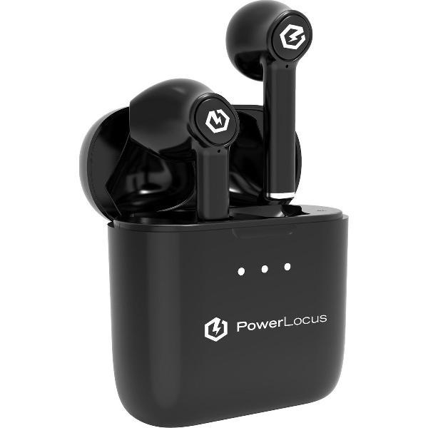 PowerLocus PLX Volledig Draadloze in-ear Oordopjes - USB-C- 44 uur speeltijd - Zwart