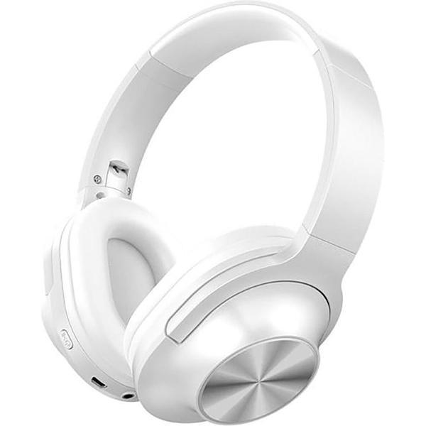 Koptelefoon - Aigi Moski - Draadloos - Bluetooth - On Ear - Wit/Zilver - BSE