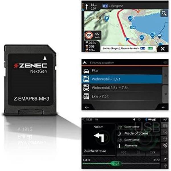 Zenec Z-EMAP66-MH7 | Camper navigatie SD - software - 7 jaar | voor Z-N956, Z-N965, Z- N966, Z-E3756 en Z-E3766