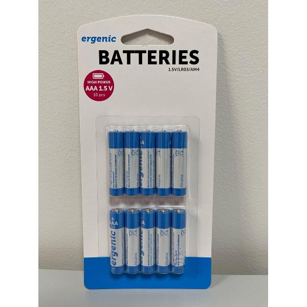 Ergenic batterijen 10 pack AAA 1.5v
