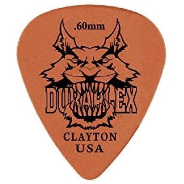 Clayton Duraplex standaard plectrums 0.60 mm 6-pack