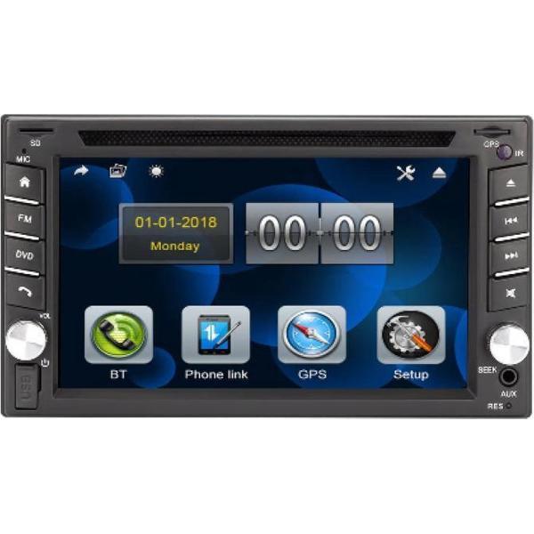 Universele 2 DIN autoradio met navigatie en camera