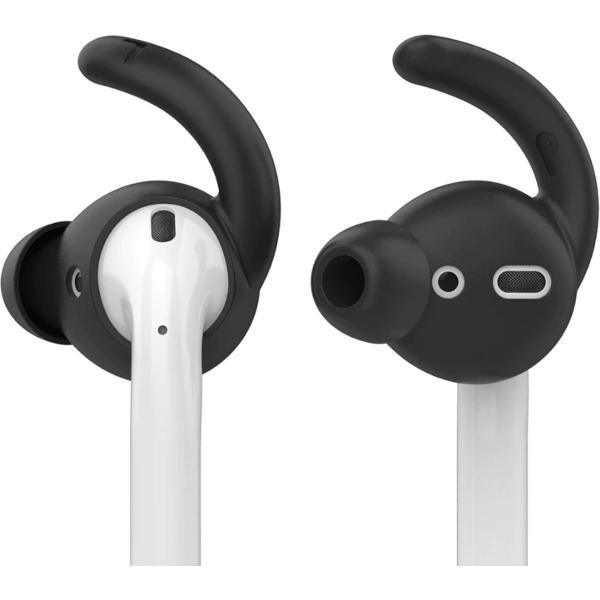 KELERINO. 2 Paar Earhooks - Geschikt voor Airpods - Met Opbergcase - Betere Geluidskwaliteit - Zwart