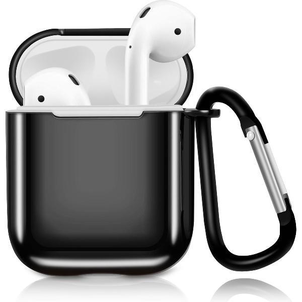 AirPods Hoesje – Metallic Soft Case – Zwart