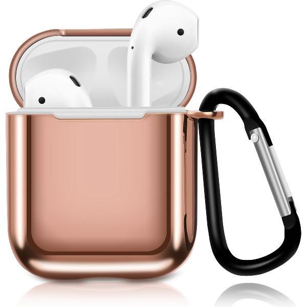 AirPods Hoesje – Metallic Soft Case – Rose Goud