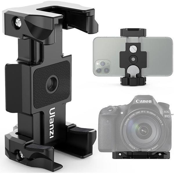 Ulanzi ST-15 telefoonhouder met Cold Shoe-mount & Arca Swiss quick release plate voor statief