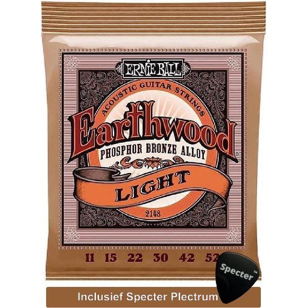 Ernie Ball Earthwood Snarenset Akoestisch EB-2148 met specter plectrum
