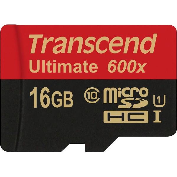 Transcend 16GB Micro SDHC Class 10 UHS-I 600x (Ultimate)