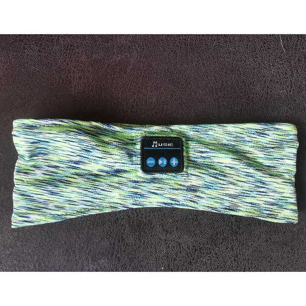 Aluhti Meditatie hoofdband met Bluetooth koptelefoon| ook voor slaap, yoga en sport | HD geluid en perfecte platte luidsprekers | met geschenktasje | iOs | Android | ASMR | Binaural Beats| Theta | groen/blauw