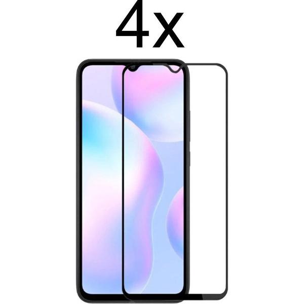 Xiaomi Redmi 9 screenprotector - Beschermglas Xiaomi redmi 9 screen protector - Full cover - 4 stuks