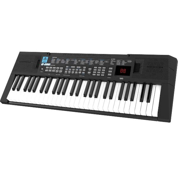 iDance G-200BK – Elektronisch Keyboard met Luidsprekers – met 54 Toetsen, 27 Nummers en 78 Ritmes
