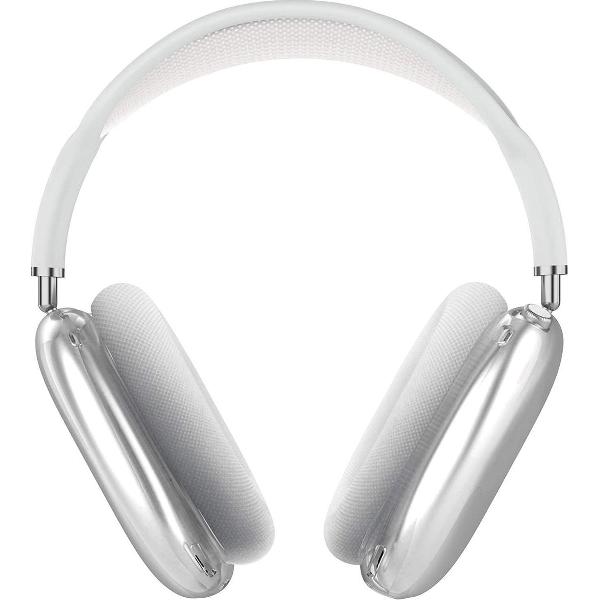 Luxe Siliconen Case Cover Set Voor Apple Airpods Max Draadloze Bluetooth Koptelefoon - Soft Case Cover Protector - Skin Shell Beschermer Hoes - Oorschelpen Bescherming - Transparant