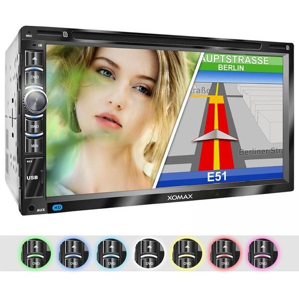 2 DIN MULTIMEDIA NAVIGATIE DVD/CD/USC/BLEUTOOTH GRATIS INBOUWFRAME