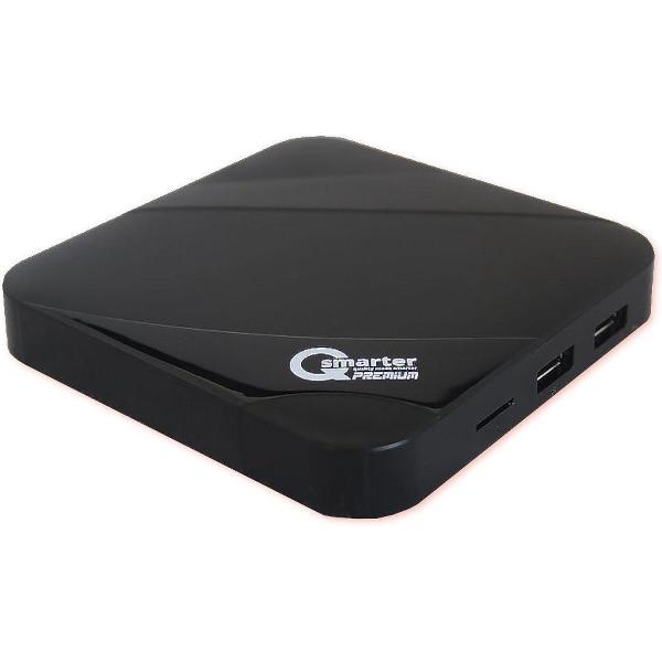 QSMARTER PREMIUM Android 4K iptv box Streaming Media Player 2 GB RAM geheugen en maar liefst 16 GB Flash (ROM) geheugen. Met deze set-top box kunt u genieten van TV op 4K (2160P) beeldkwaliteit tegen 30 FPS.