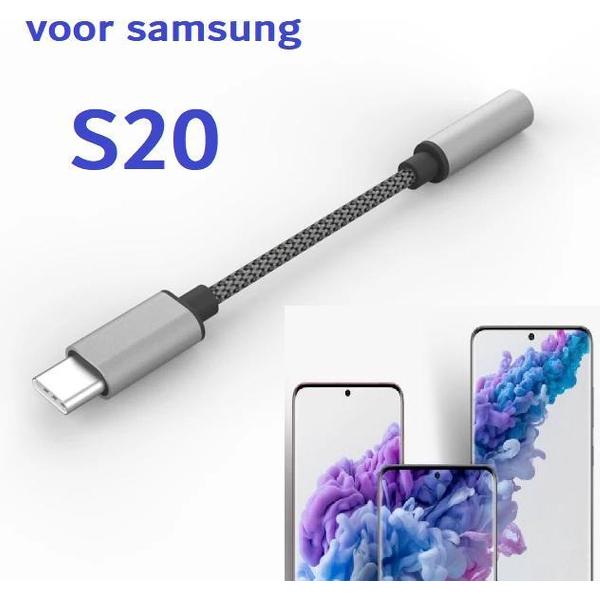 Hoge kwaliteit digitale USB-C naar 3.5mm AUX audio adapter met DAC Werkt op alle nieuwe smartphones en laptops Samsung Galaxy S20-serie, Huawei, Nexus, Nokia,S21 Samsung zilver