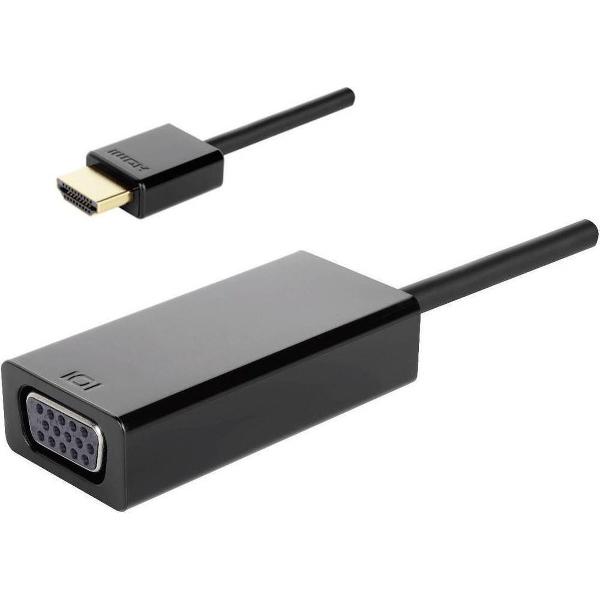 Renkforce RF-4153800 HDMI / VGA Adapter [1x HDMI-stekker - 1x VGA-bus] Zwart 0.05 m