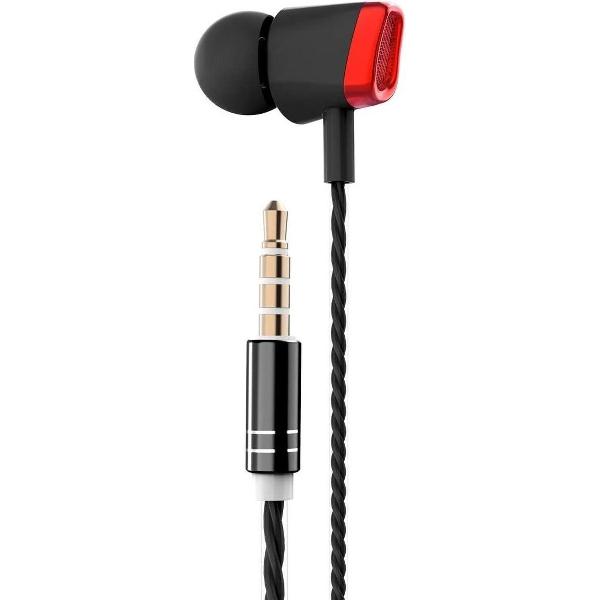 Interdio Oortjes - Oordopjes - 3,5 mm Jack - Diepe Bass - Oortelefoon Zwart