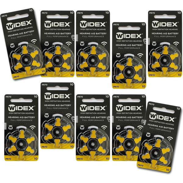 Widex | Hoortoestel batterijen | 10 pakjes | 60 batterijen | Gele sticker | P10 | gehoorapparaat