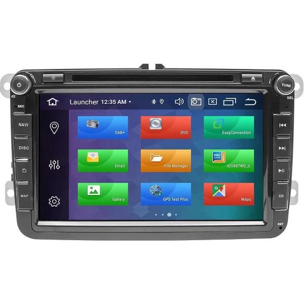 Volkswagen Seat Skoda DVD SPELER PX5 Android 10 navigatie 8inch 4+64GB Amarok Beetle Golf Polo Passat Caddy Eos Scirocco Tiguan Touran Transporter Jetta Leon Altea Toledo Octavia Superb Fabia Yeti Roomster